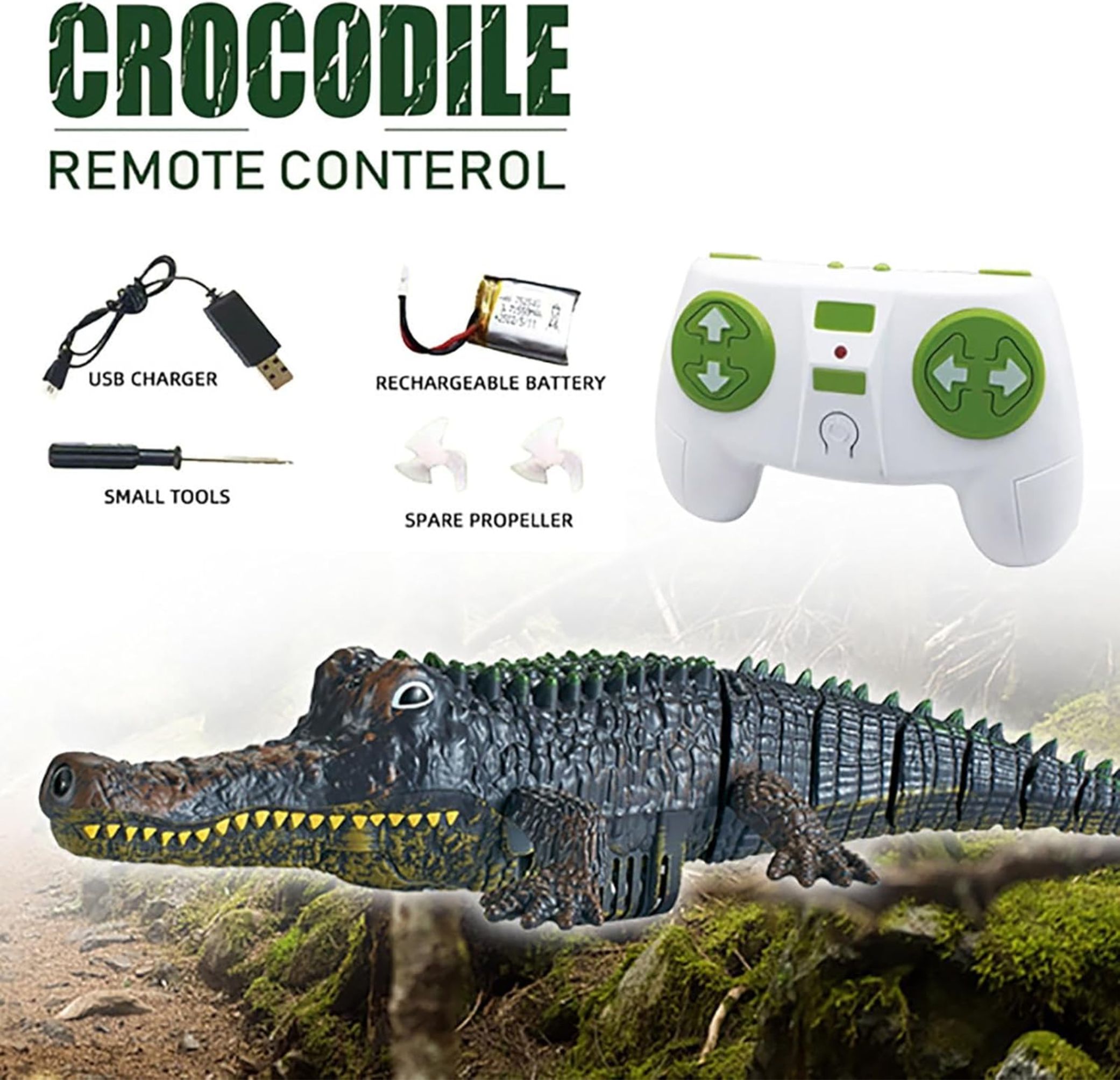 Cocodrilo a Control Remoto &ndash; Diversi&oacute;n Acu&aacute;tica Realista