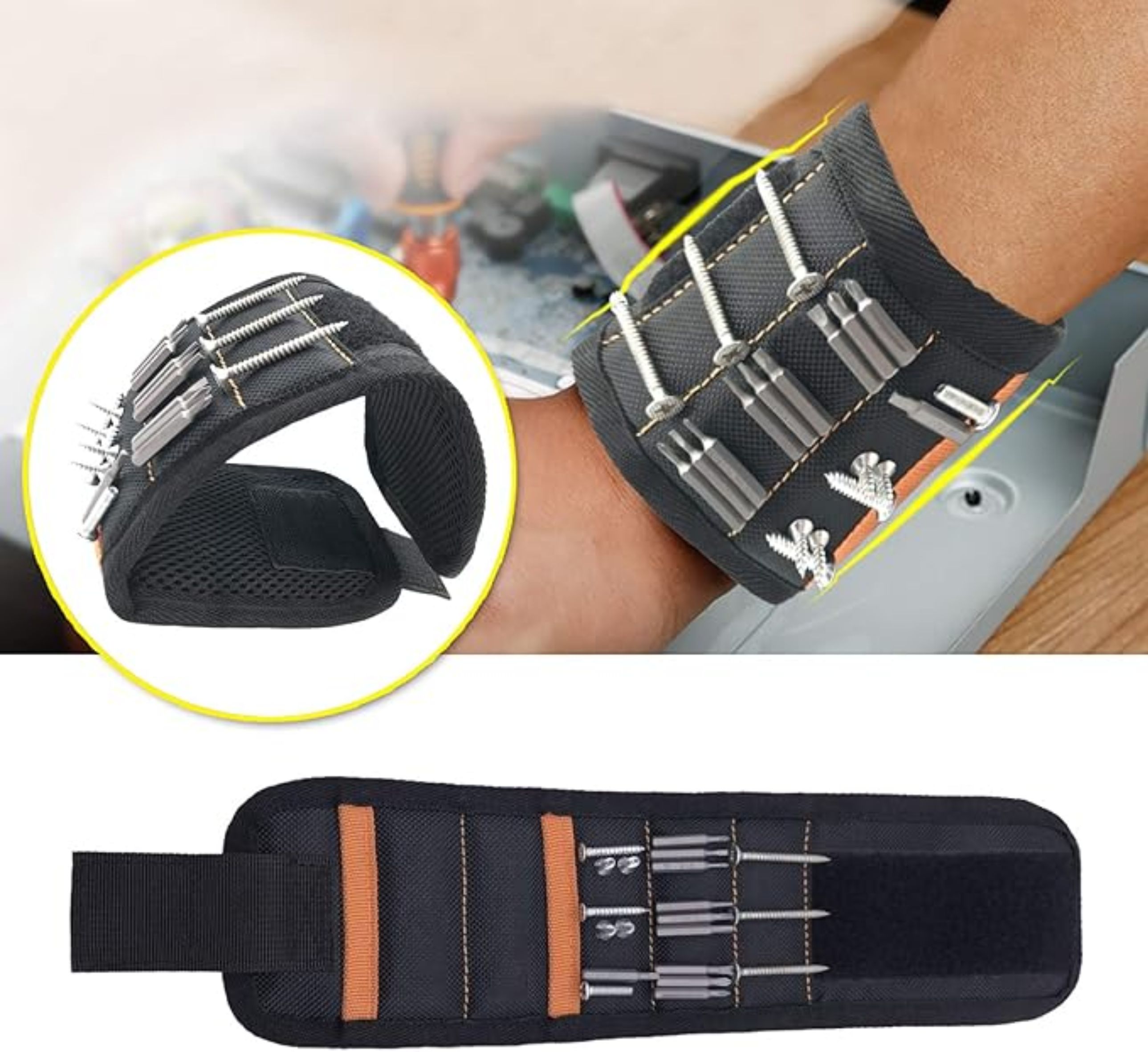 Brazalete Magnético  – Herramientas Siempre a Mano